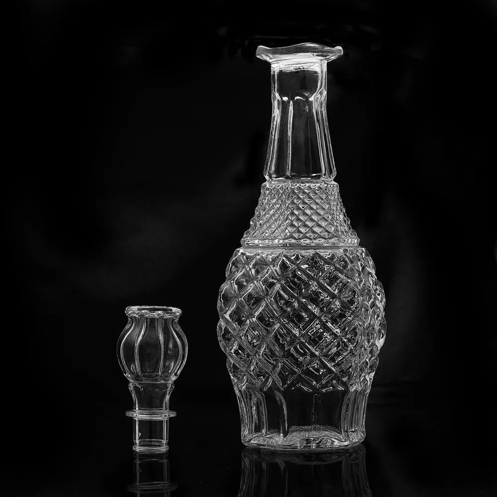 Vintage Anchor Hocking Wexford Glass Decanter w/Stopper MCM Barware LiquorCarafe